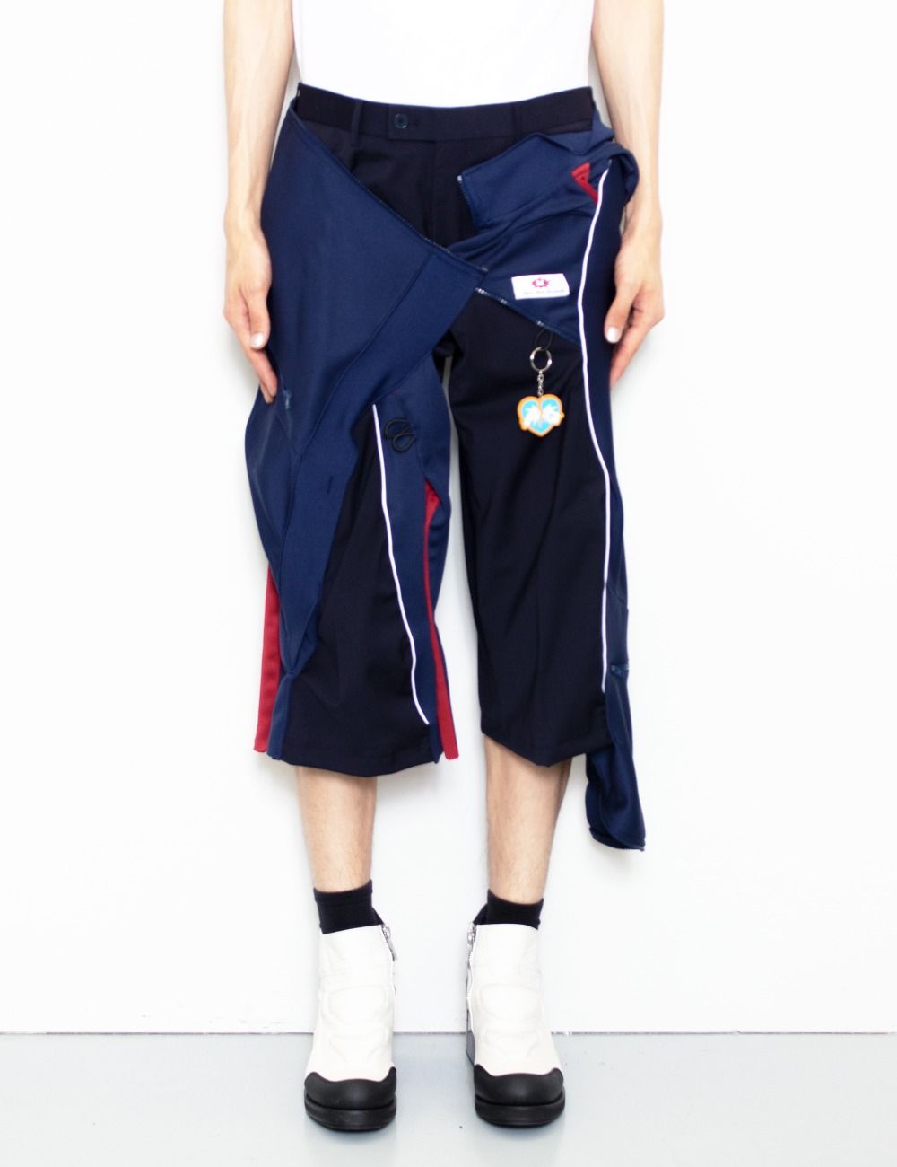 DRAPED 3/4 SPORTS TROUSERS_NAVY